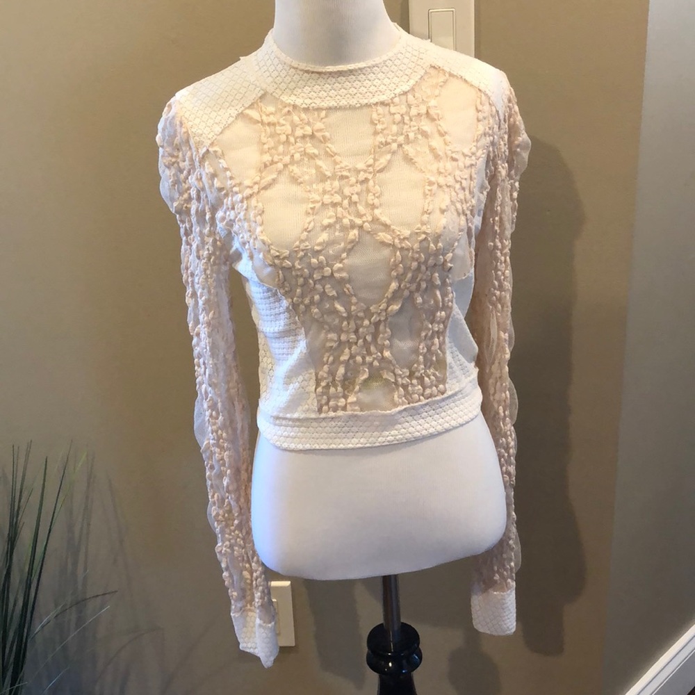 Free people lace crop top